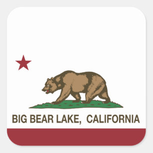 California Republic Big Bear Lake Square Sticker