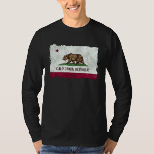 California Republic Cali Distressed Los Angeles Fl T-Shirt