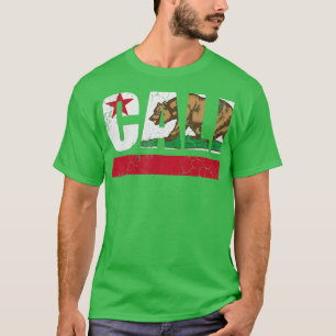 California Republic Cali Flag Vintage Fade Men Wom T-Shirt
