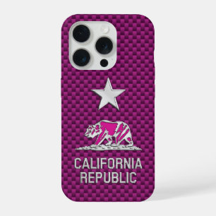 CALIFORNIA REPUBLIC Chrome on Carbon Fiber iPhone 15 Pro Case