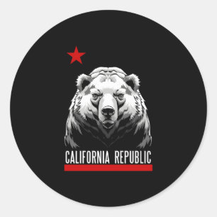California Republic Classic Round Sticker