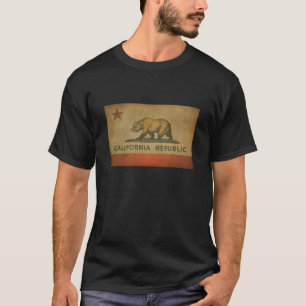 California Republic Distressed Flag Tee Shirt