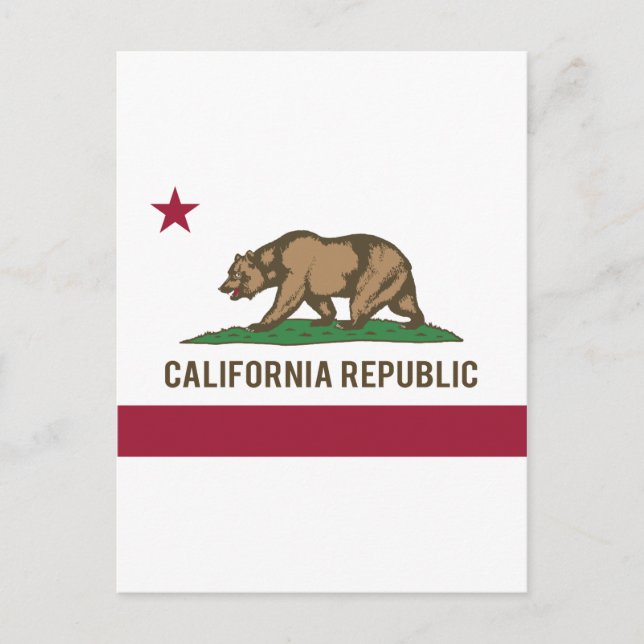 California Republic Flag - Colour Postcard (Front)