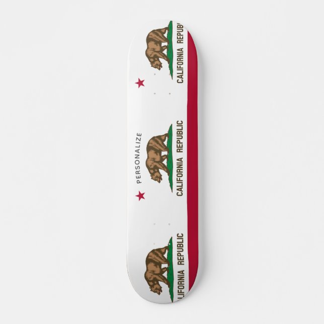 California Republic flag custom skateboard deck (Front)