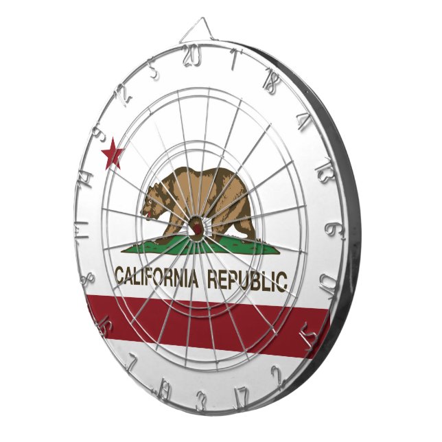 California Republic Flag Dartboard (Front Right)