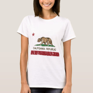 California Republic Flag Distressed Look T-Shirt