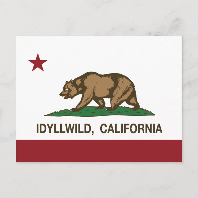 California Republic Flag Idyllwild Postcard (Front)