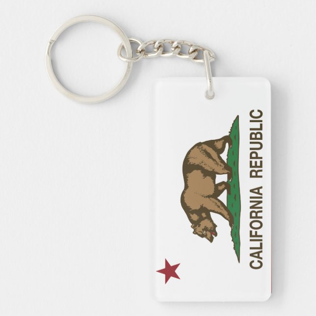 California Republic Flag Key Ring (Front)
