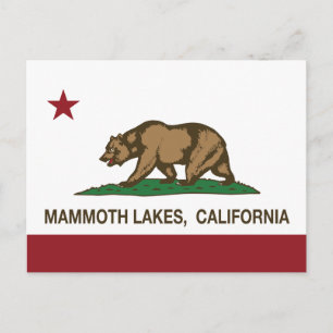 California Republic Flag Mammoth Lakes Postcard