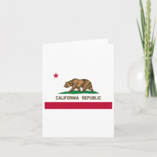 California Republic Flag Patriotic State Travel Us Card