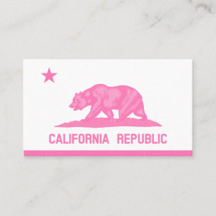 California Republic Flag Pink Professional Business Card
