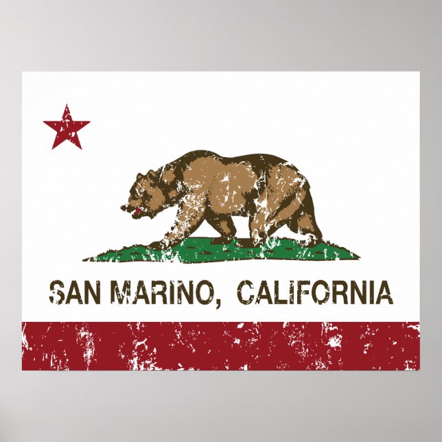 California Republic Flag San Marino Poster (Front)