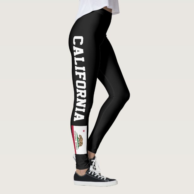 California Republic flag sport & fitness leggings (Right)
