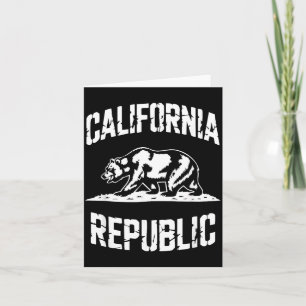 California Republic Grizzly State Retro Vintage Card
