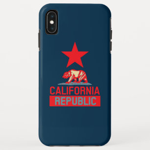California Republic in Red and Blue Style Decor iPhone XS Max Case