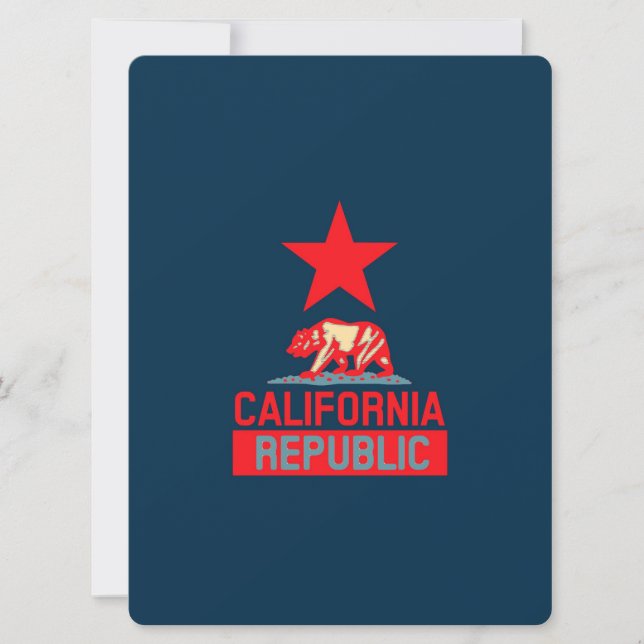 California Republic in Style on Blue (Front)
