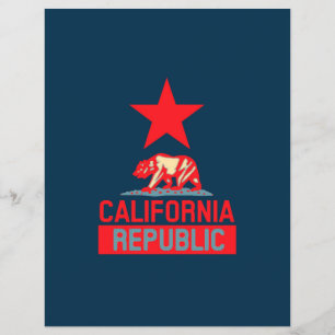 California Republic in Style on Blue Flyer