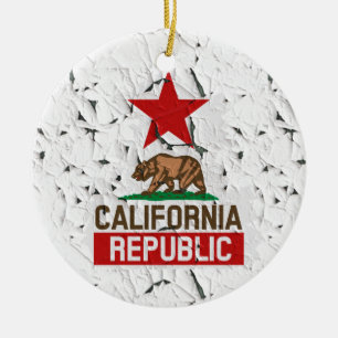 California Republic Peeling Paint Decor Ceramic Tree Decoration
