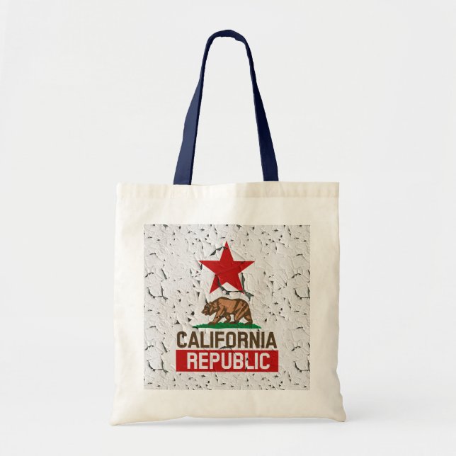 California Republic Peeling Paint Decor Tote Bag (Front)