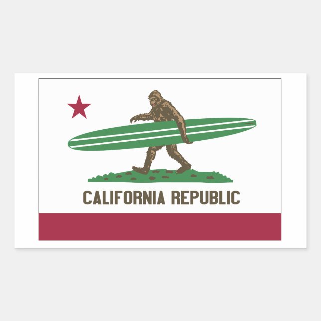 California Republic Rectangular Sticker (Front)