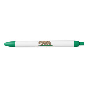 California Republic State Flag Blue Ink Pen