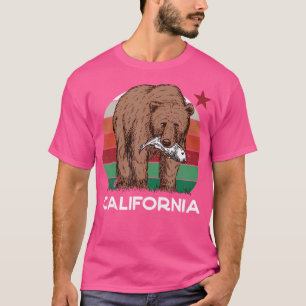 California Republic - State Flag Brown Grizzly Bea T-Shirt