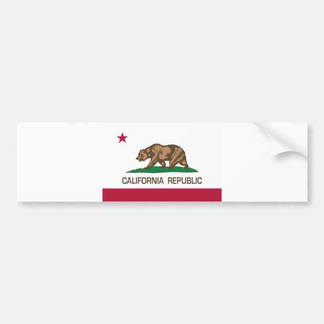 California Republic (State Flag) Bumper Sticker (Front)