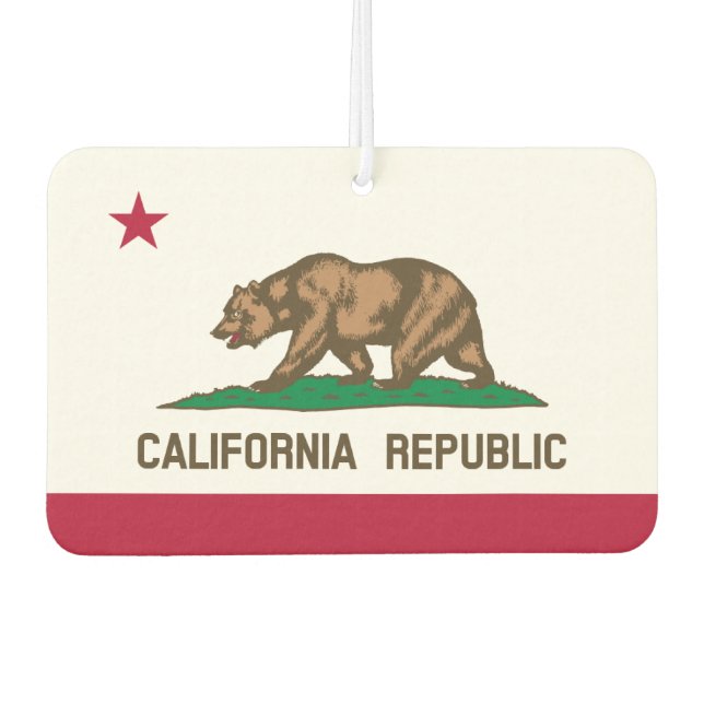 California Republic state flag car air freshener (Front)