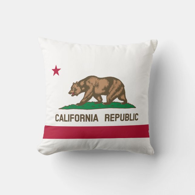 California Republic State Flag Cushion (Front)