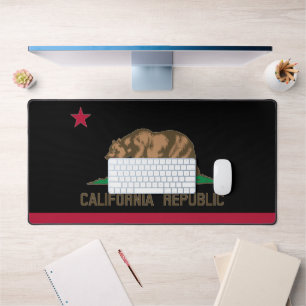 California Republic state flag custom colour Desk Mat