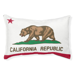 California Republic state flag dog bed for pets