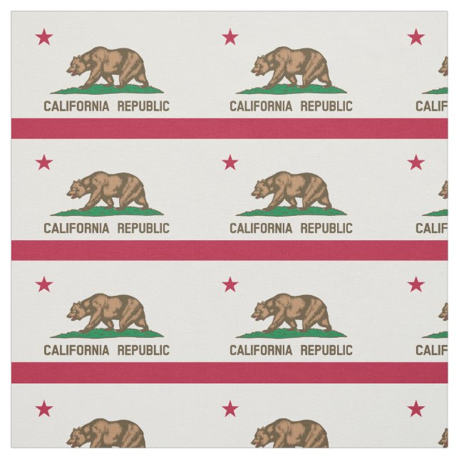 California Republic State Flag Fabric (Swatch)