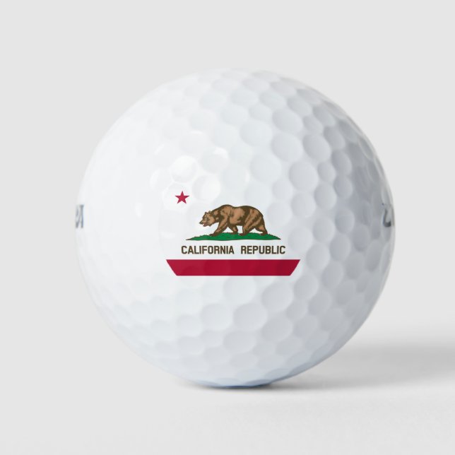 California Republic State Flag Golf Balls (Front)