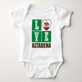 California Republic State Flag Heart Altadena Baby Bodysuit