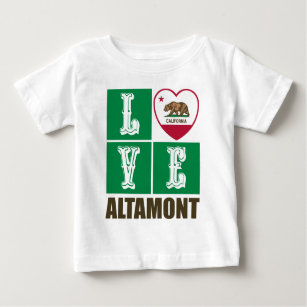 California Republic State Flag Heart Altamont Baby T-Shirt