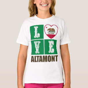 California Republic State Flag Heart Altamont T-Shirt