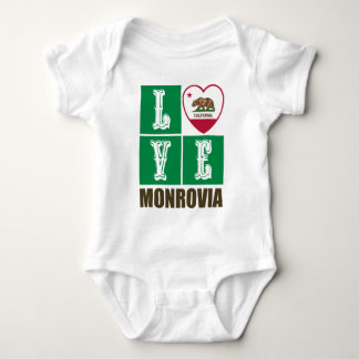 California Republic State Flag Heart Monrovia Baby Bodysuit