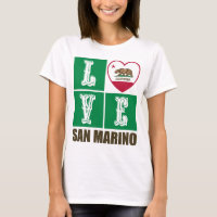 California Republic State Flag Heart San Marino