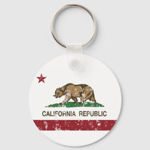 California Republic State Flag Key Ring