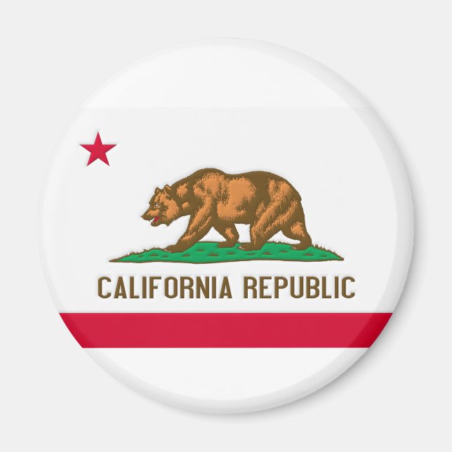 California Republic State Flag Magnet (Front)