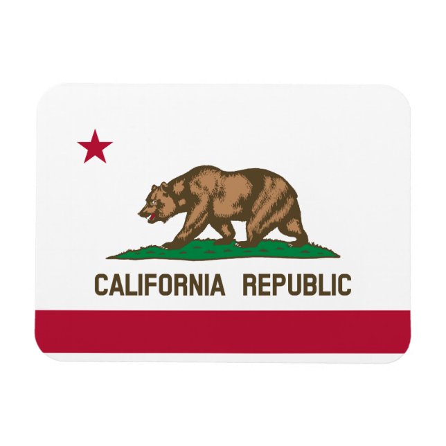 California Republic State Flag Magnet (Horizontal)