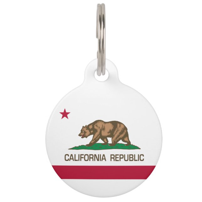 California Republic (State Flag) Pet Tag (Front)
