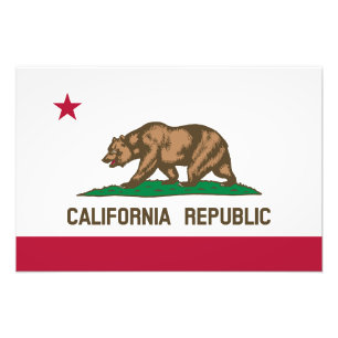 California Republic State Flag Photo Print
