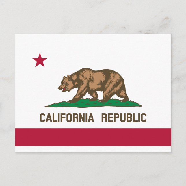 California Republic State Flag Postcard (Front)