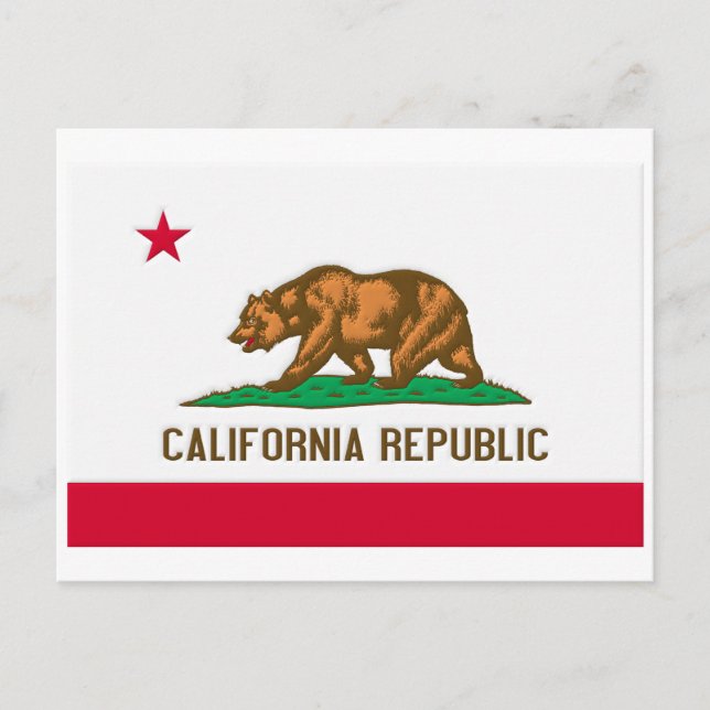 California Republic State Flag Postcard (Front)