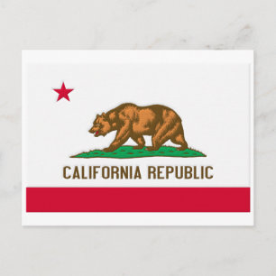 California Republic State Flag Postcard