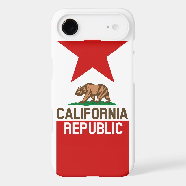 CALIFORNIA REPUBLIC State Flag Red Star Design Case-Mate iPhone Case (Back)