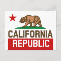 CALIFORNIA REPUBLIC State Flag Red Star
