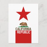 CALIFORNIA REPUBLIC State Flag Red Star