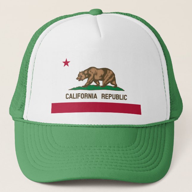 California Republic State Flag Trucker Hat (Front)
